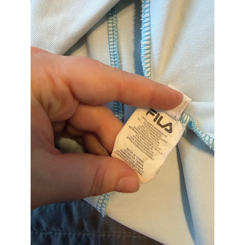 Fila Womens Light Blue Tennis Dress Racerback Built-in Size S Sporty Athletic - Picture 4 of 9